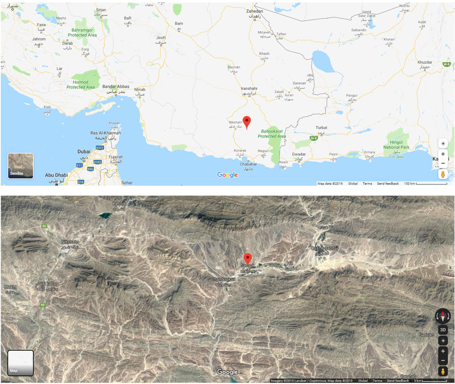 موقعیت جغرافیایی آبشار آبند ساربوگ (Ãband-e Sãrbug)